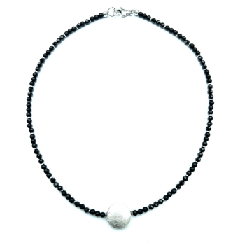 Collier mit Zwischenteil aus Silber